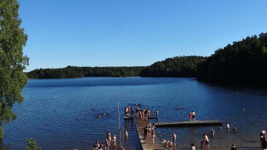 Badplatsen vid Delsjön